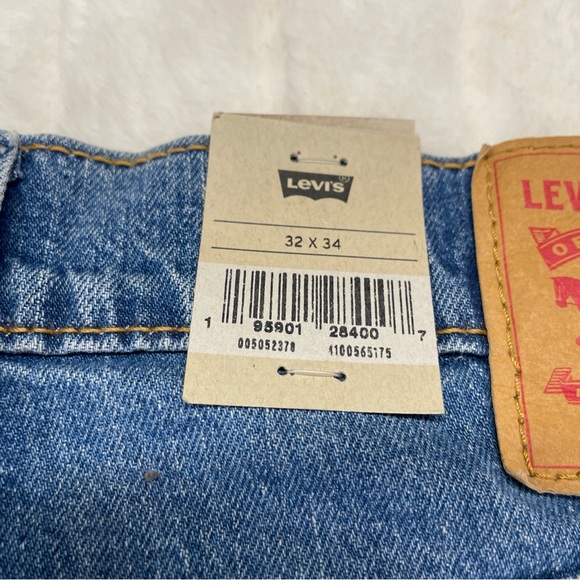 Levi's Levi 505 Regular Fit Size 32x34 Straight Leg 5 Pocket Jeans Blue NWT - Picture 5 of 5